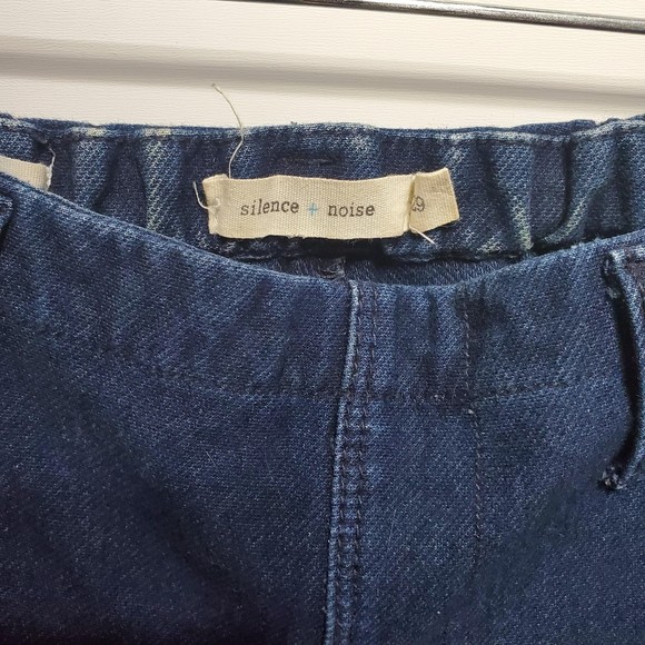 silence + noise womens size 29 pull on elastic back waist denim pants dark wash - Picture 3 of 3